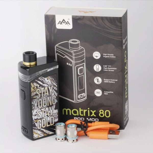 AAA Matrix 80 Pod Mod - 2 in 1 with 3 Coil - Cell 2000mh