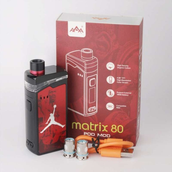 AAA Matrix 80 Pod Mod - 2 in 1 with 3 Coil - Cell 2000mh